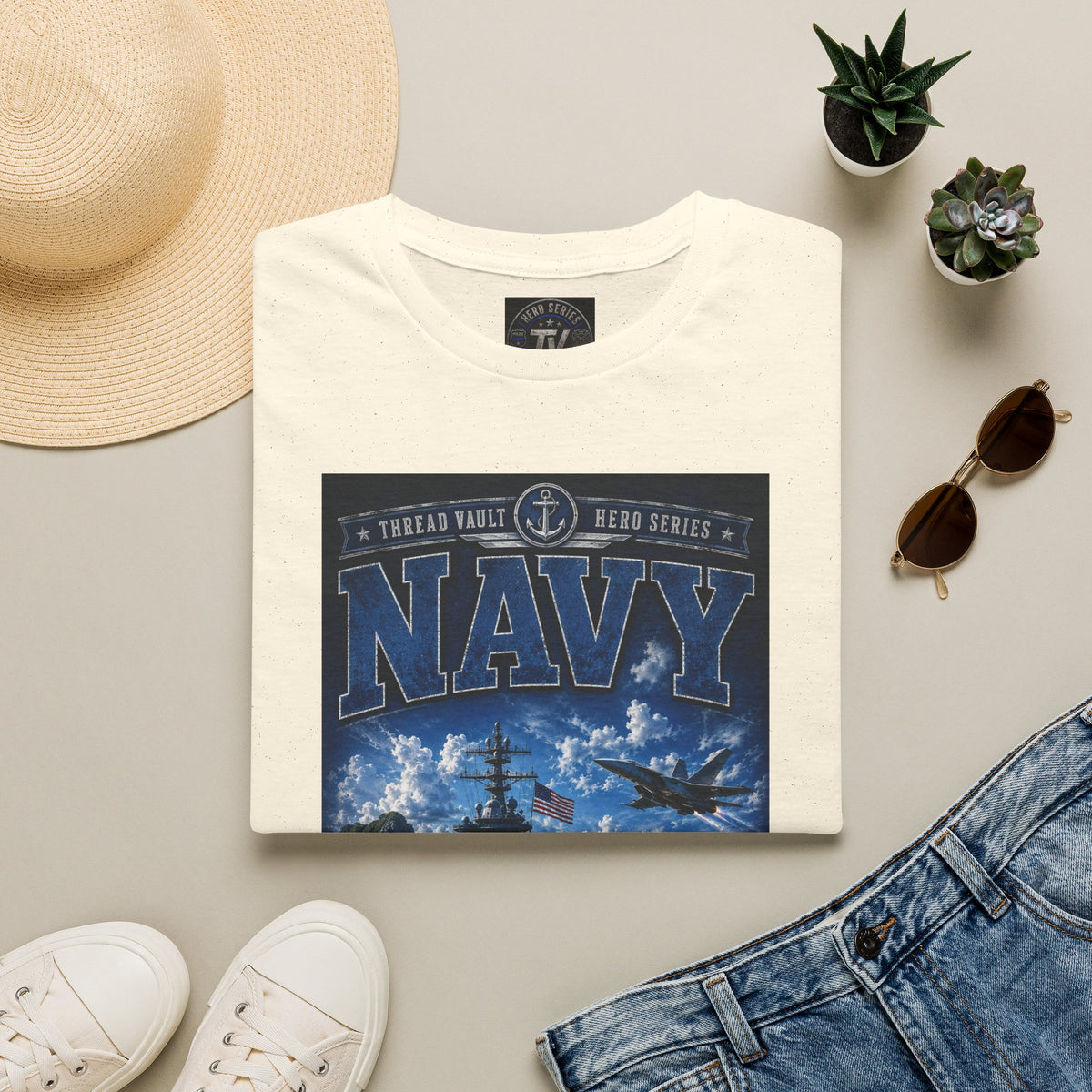 NAVY / HERO SERIES / TVH-005 / PREMIUM GRAPHIC TEE
