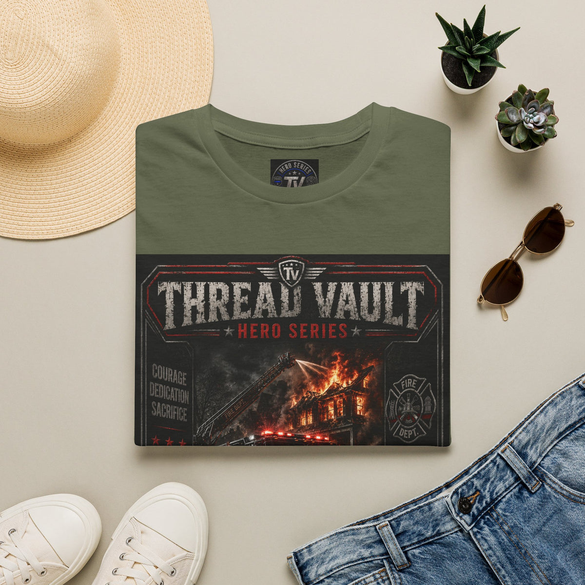 Into the Flames | Hero Series | TVHR-002 | Premium Graphic Tee
