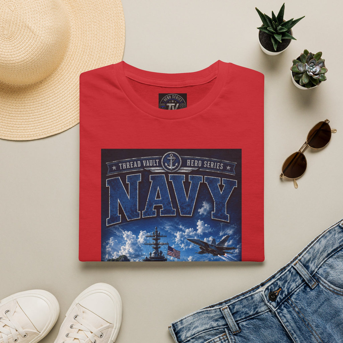 NAVY / HERO SERIES / TVH-005 / PREMIUM GRAPHIC TEE