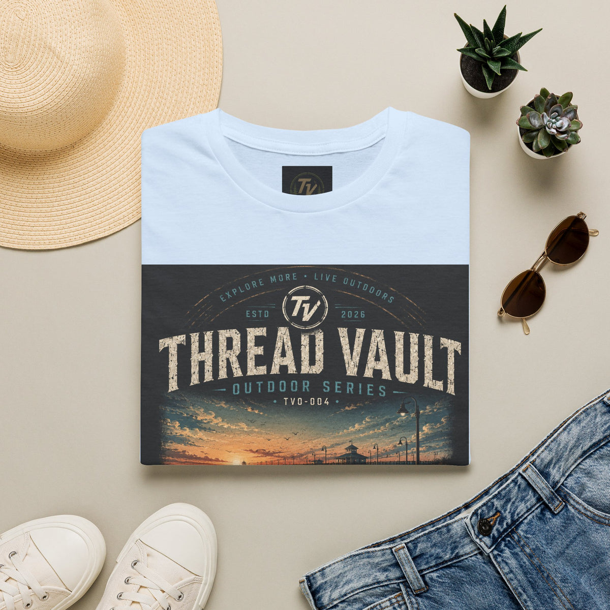 Boardwalk Sunset | Outdoor Series | TVO-004 | Premium Graphic Tee