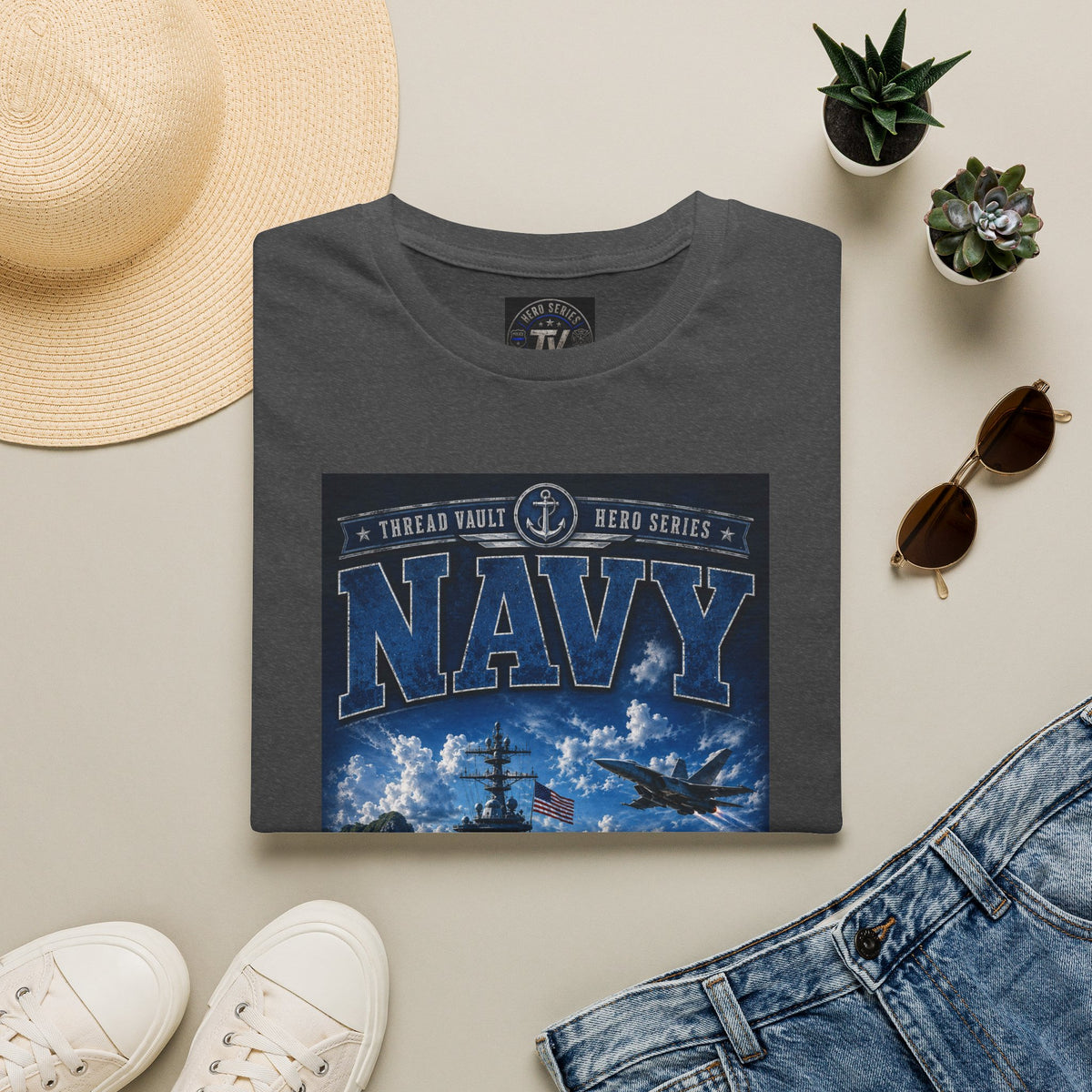 NAVY / HERO SERIES / TVH-005 / PREMIUM GRAPHIC TEE