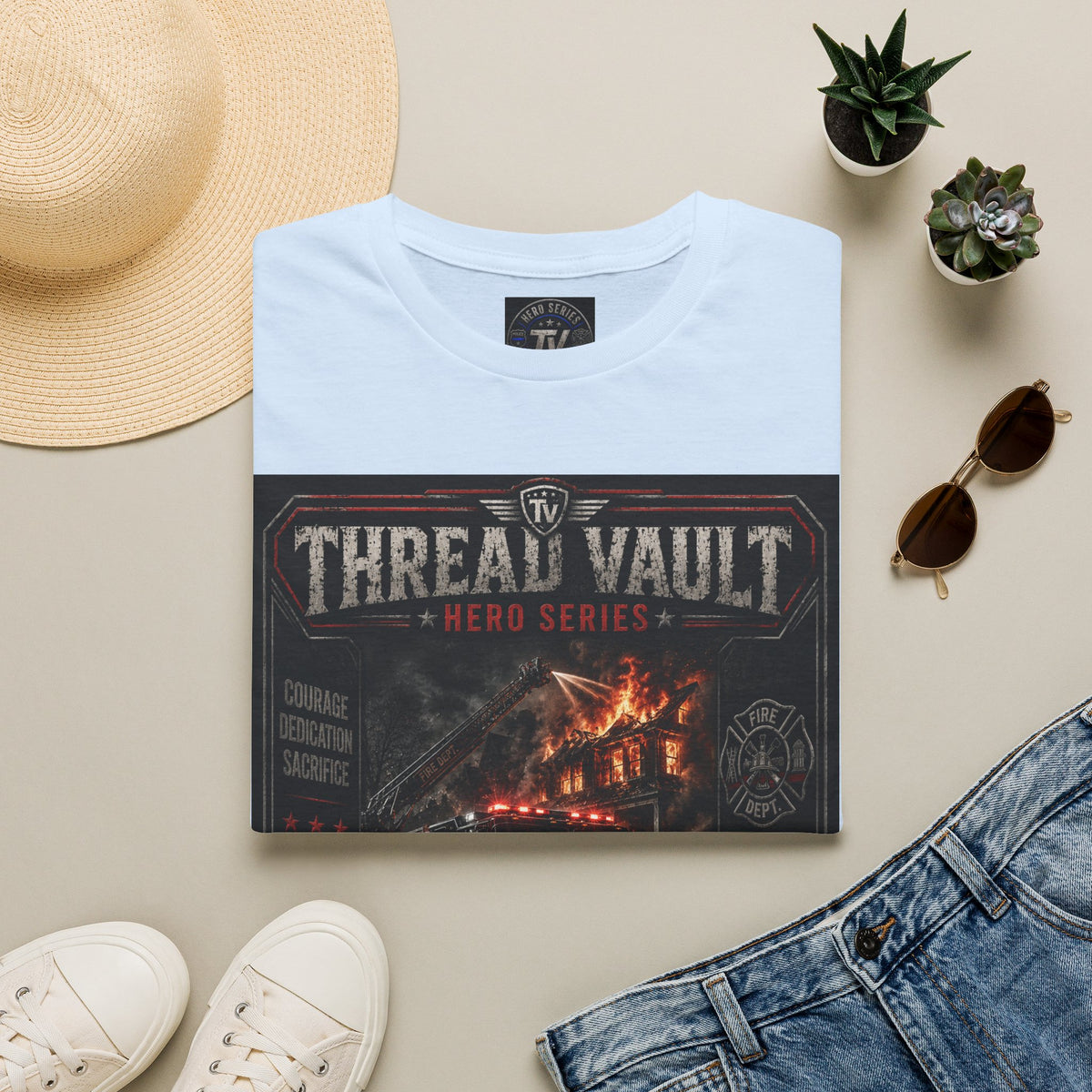 Into the Flames | Hero Series | TVHR-002 | Premium Graphic Tee