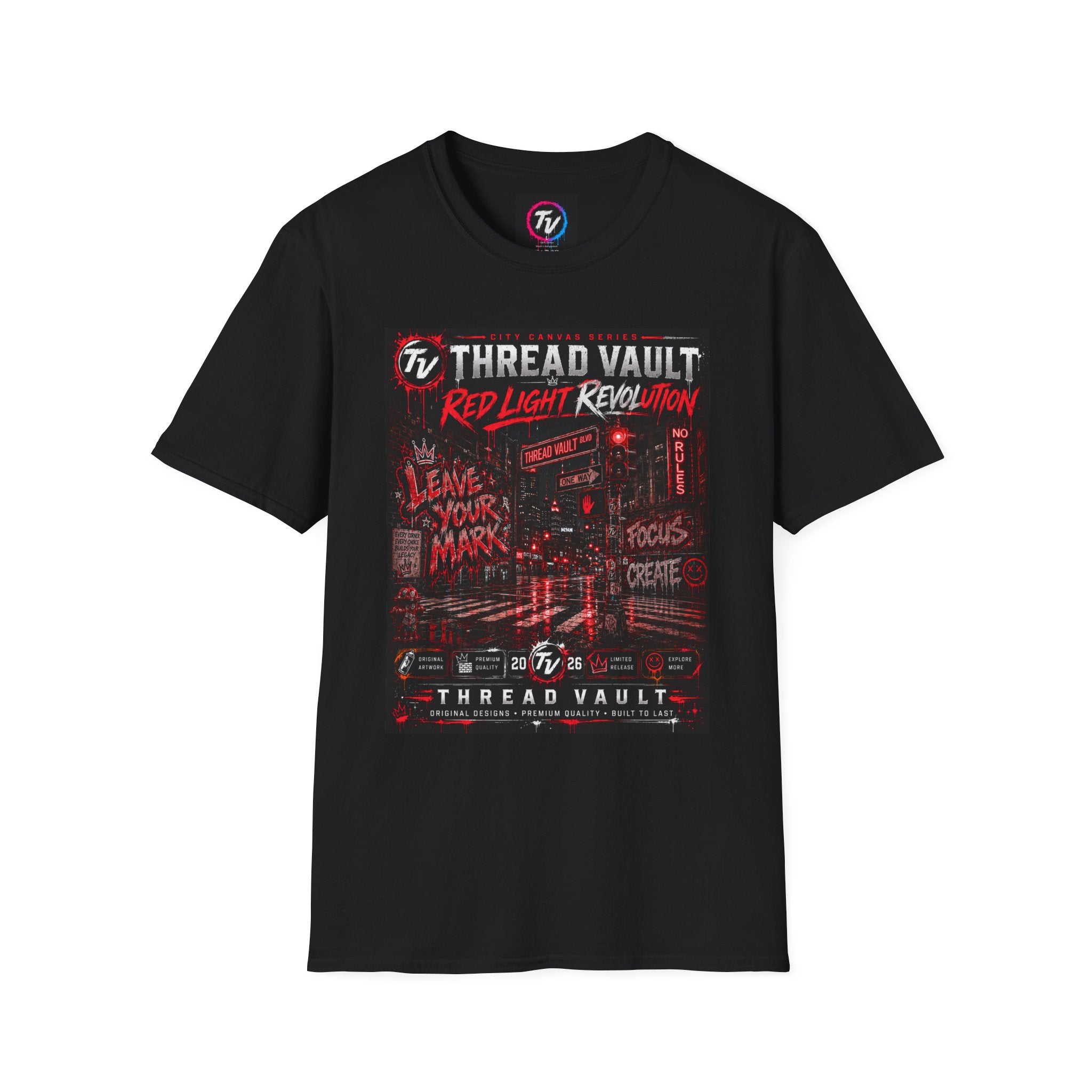 Red Light Revolution | City Canvas Series | CVC-007 | Premium Graphic Tee