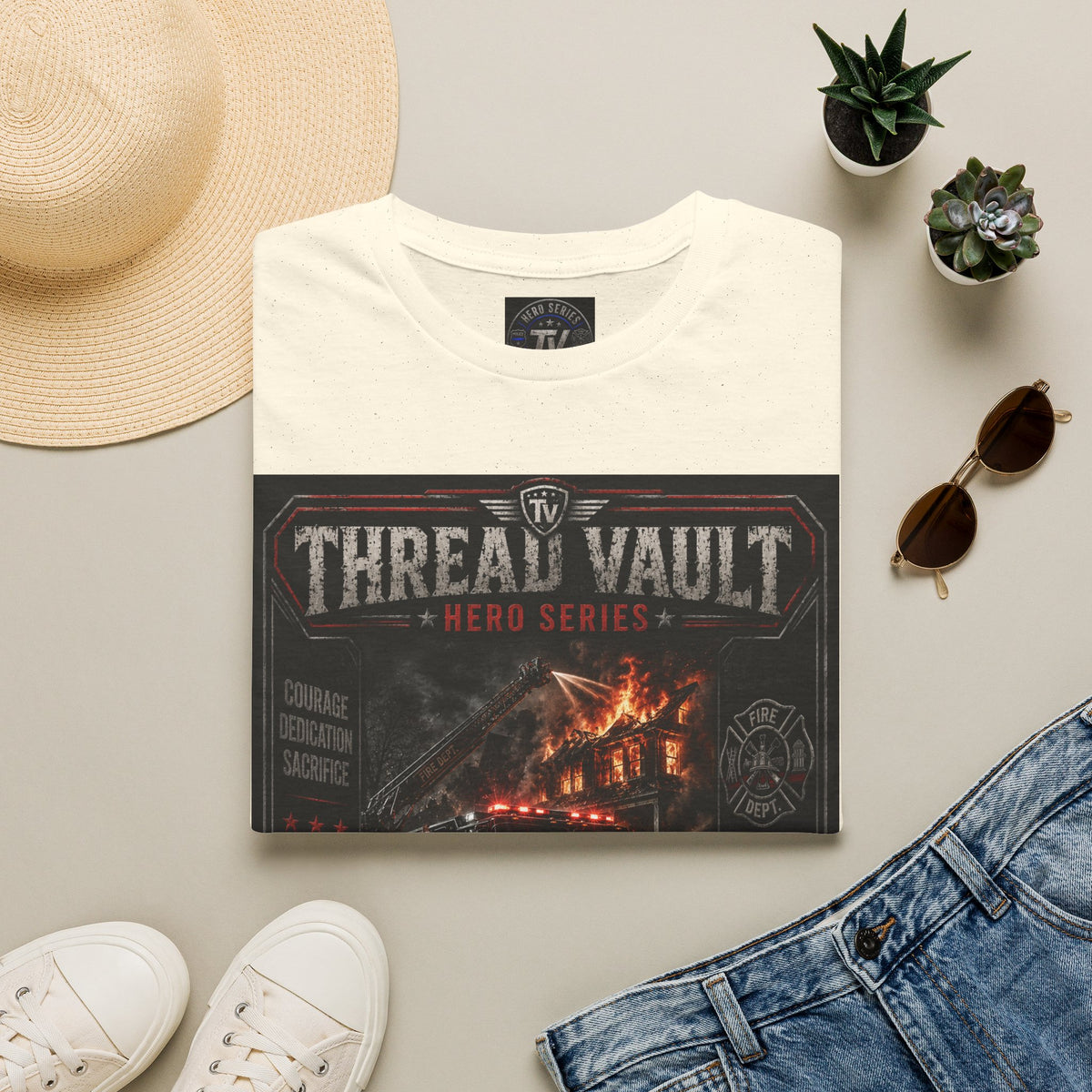 Into the Flames | Hero Series | TVHR-002 | Premium Graphic Tee