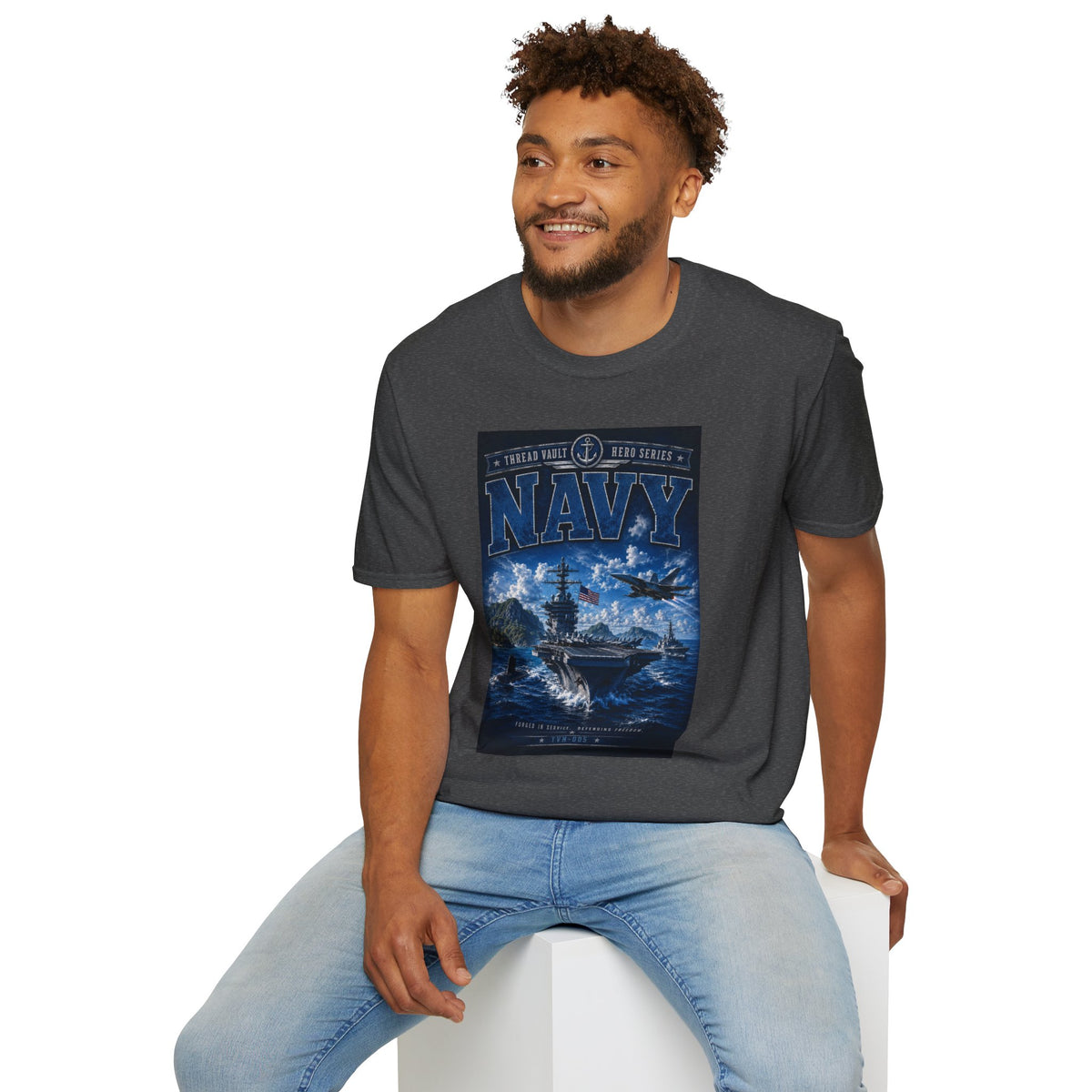 NAVY / HERO SERIES / TVH-005 / PREMIUM GRAPHIC TEE