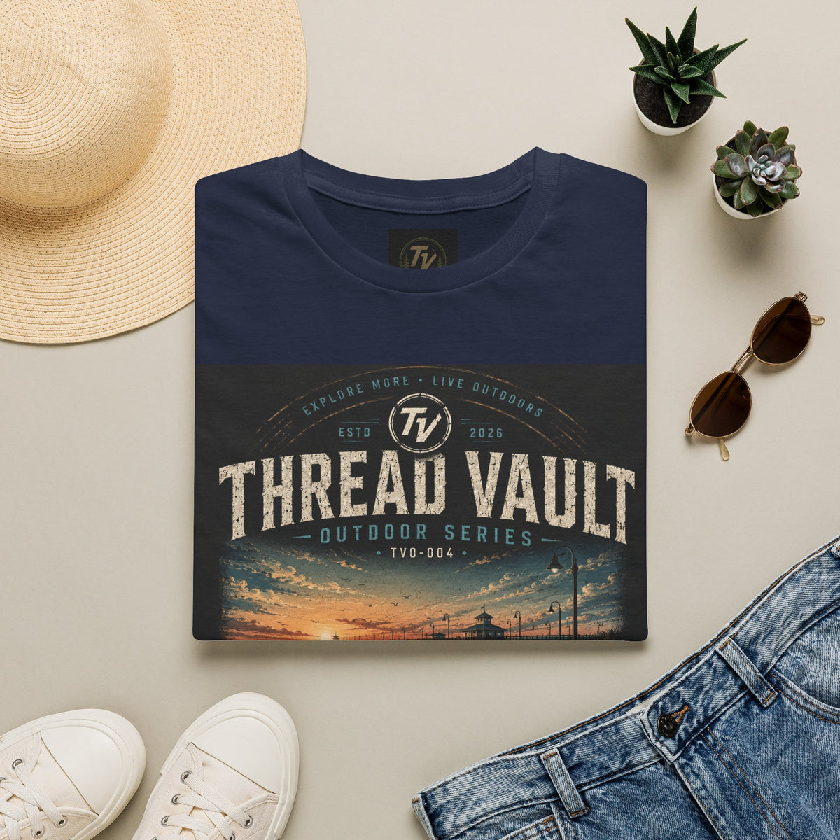 Boardwalk Sunset | Outdoor Series | TVO-004 | Premium Graphic Tee