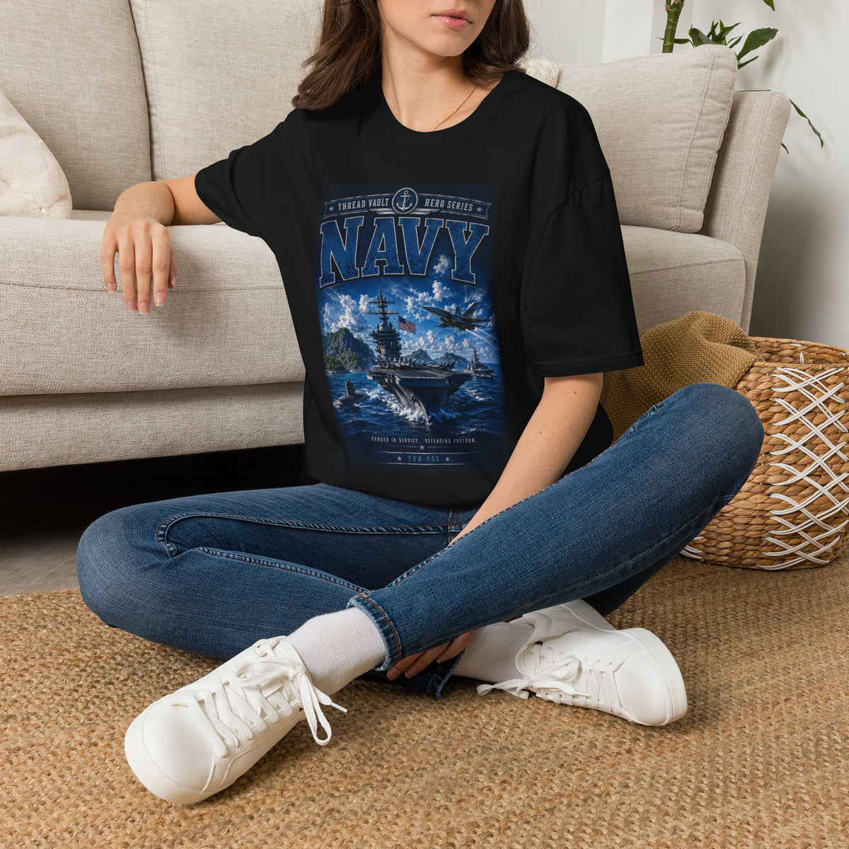 NAVY / HERO SERIES / TVH-005 / PREMIUM GRAPHIC TEE