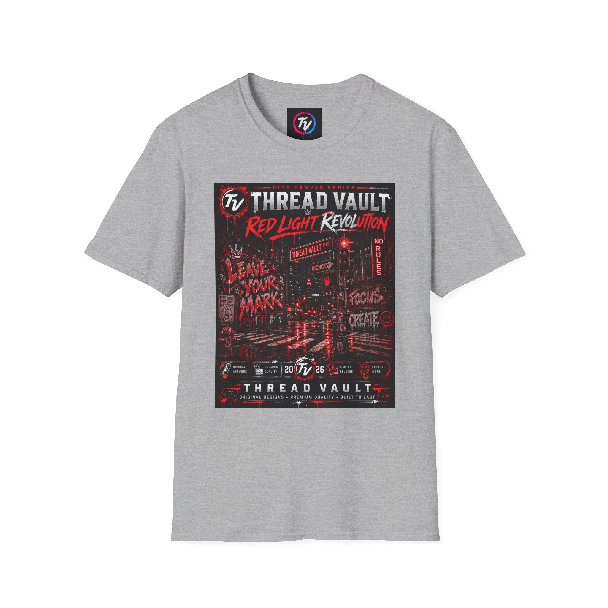 Red Light Revolution | City Canvas Series | CVC-007 | Premium Graphic Tee