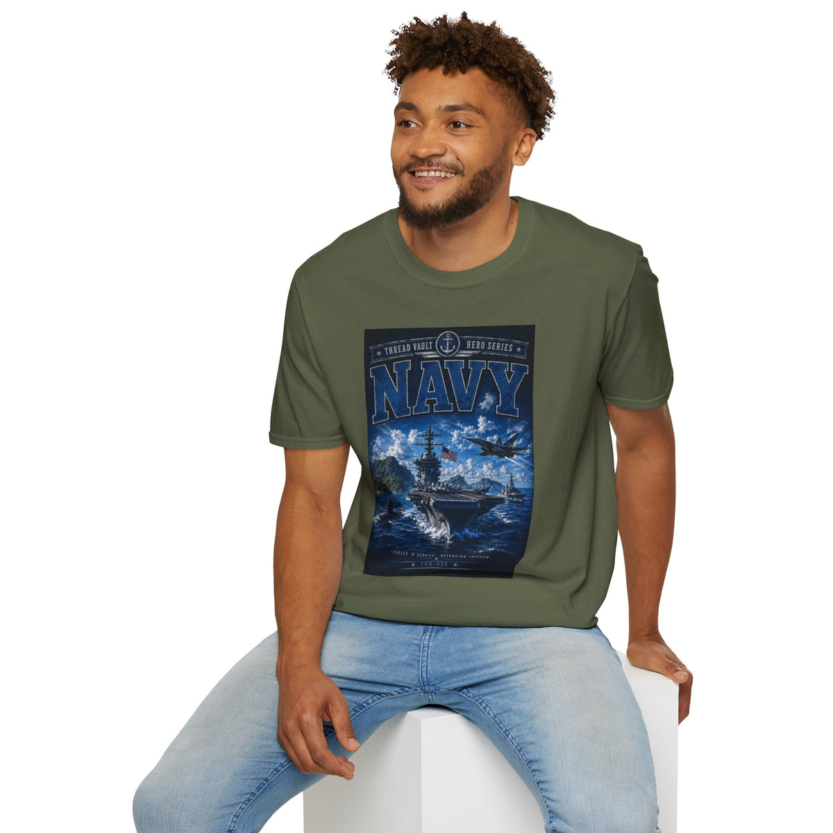 NAVY / HERO SERIES / TVH-005 / PREMIUM GRAPHIC TEE