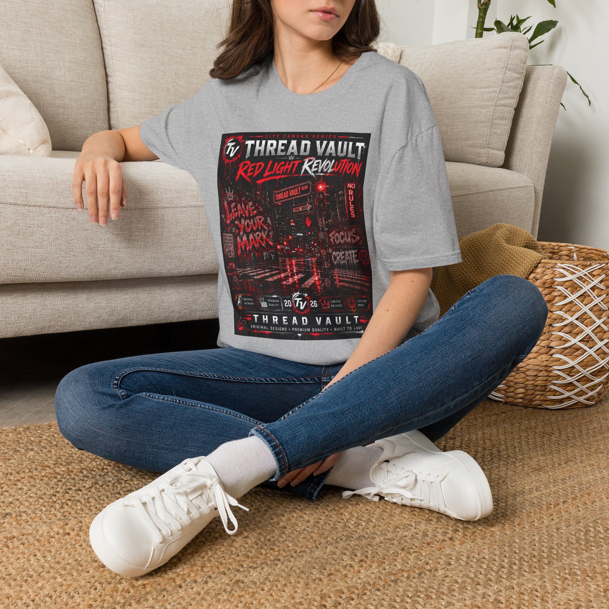 Red Light Revolution | City Canvas Series | CVC-007 | Premium Graphic Tee