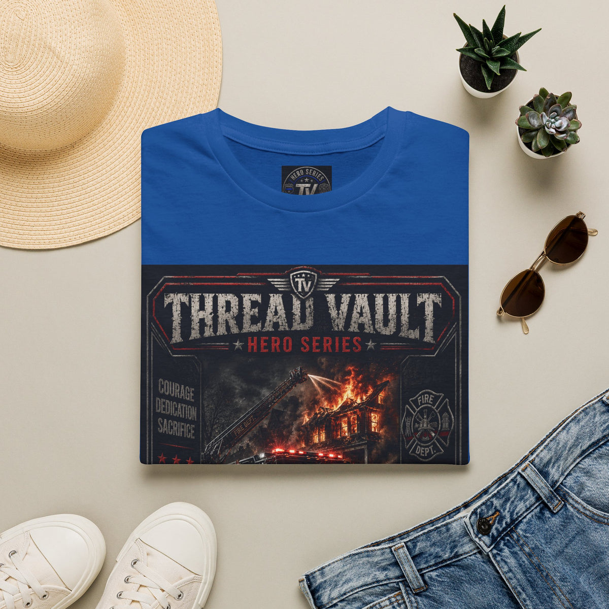 Into the Flames | Hero Series | TVHR-002 | Premium Graphic Tee