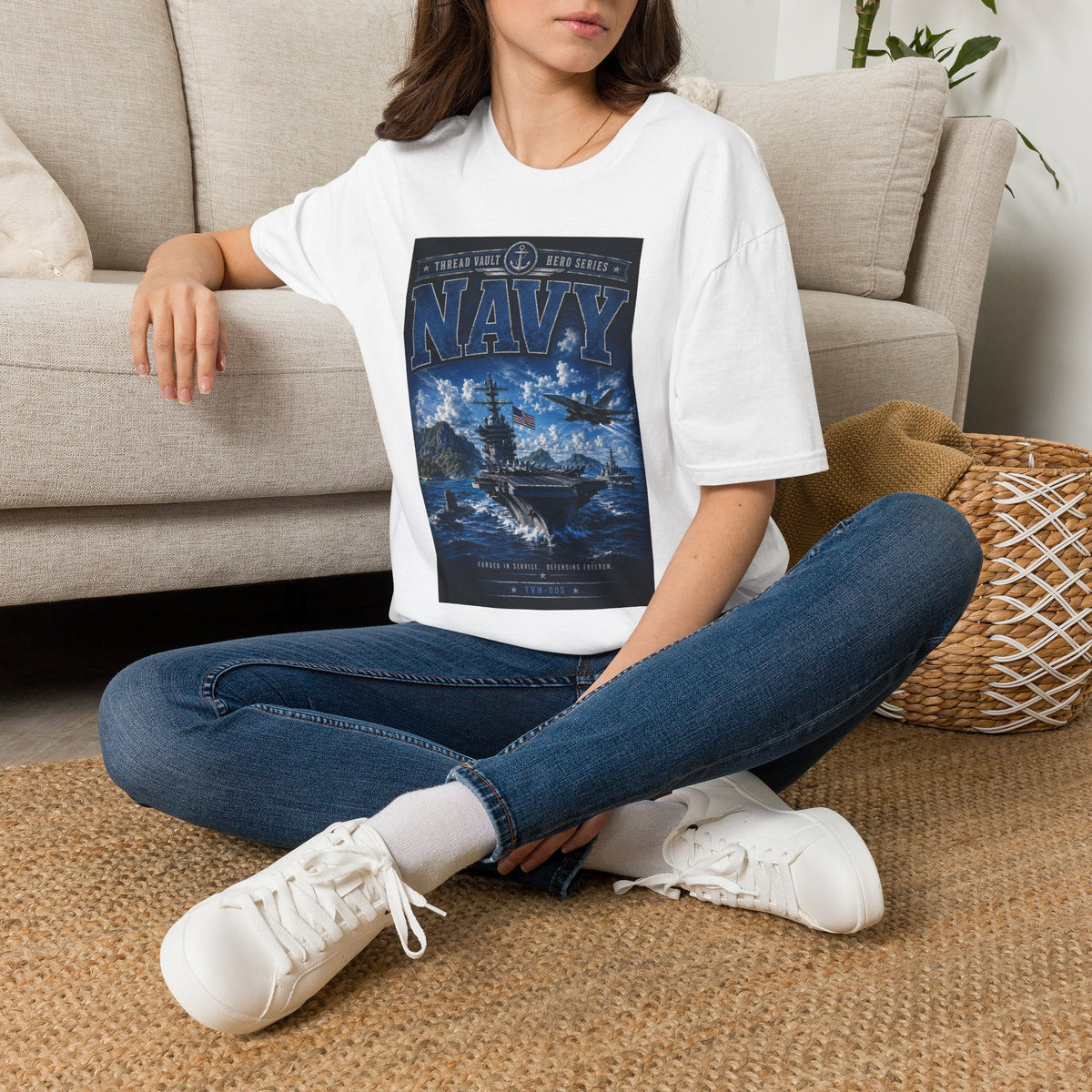 NAVY / HERO SERIES / TVH-005 / PREMIUM GRAPHIC TEE