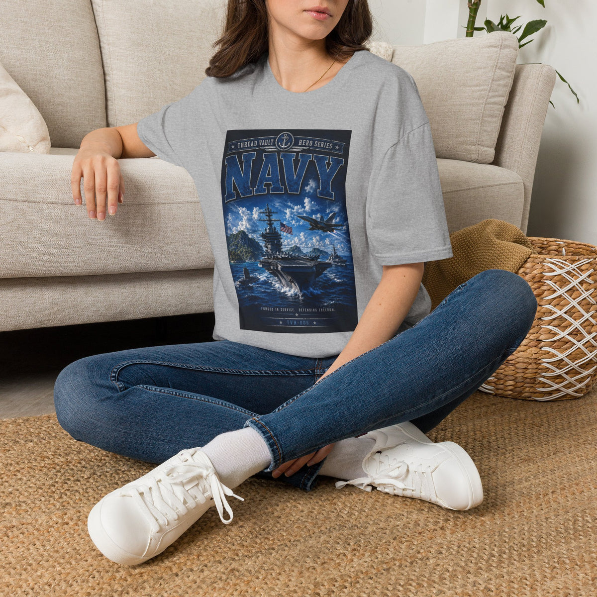 NAVY / HERO SERIES / TVH-005 / PREMIUM GRAPHIC TEE