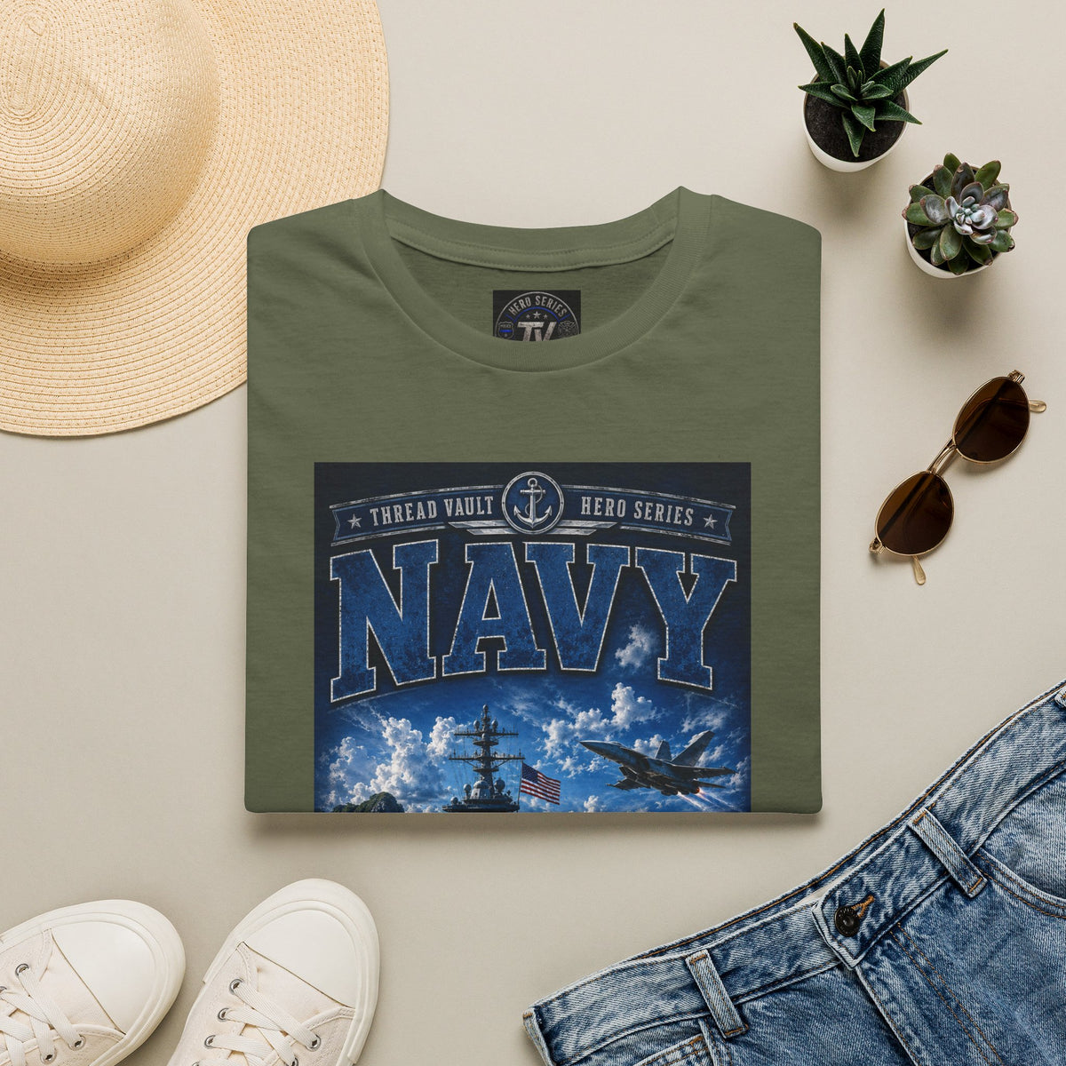 NAVY / HERO SERIES / TVH-005 / PREMIUM GRAPHIC TEE