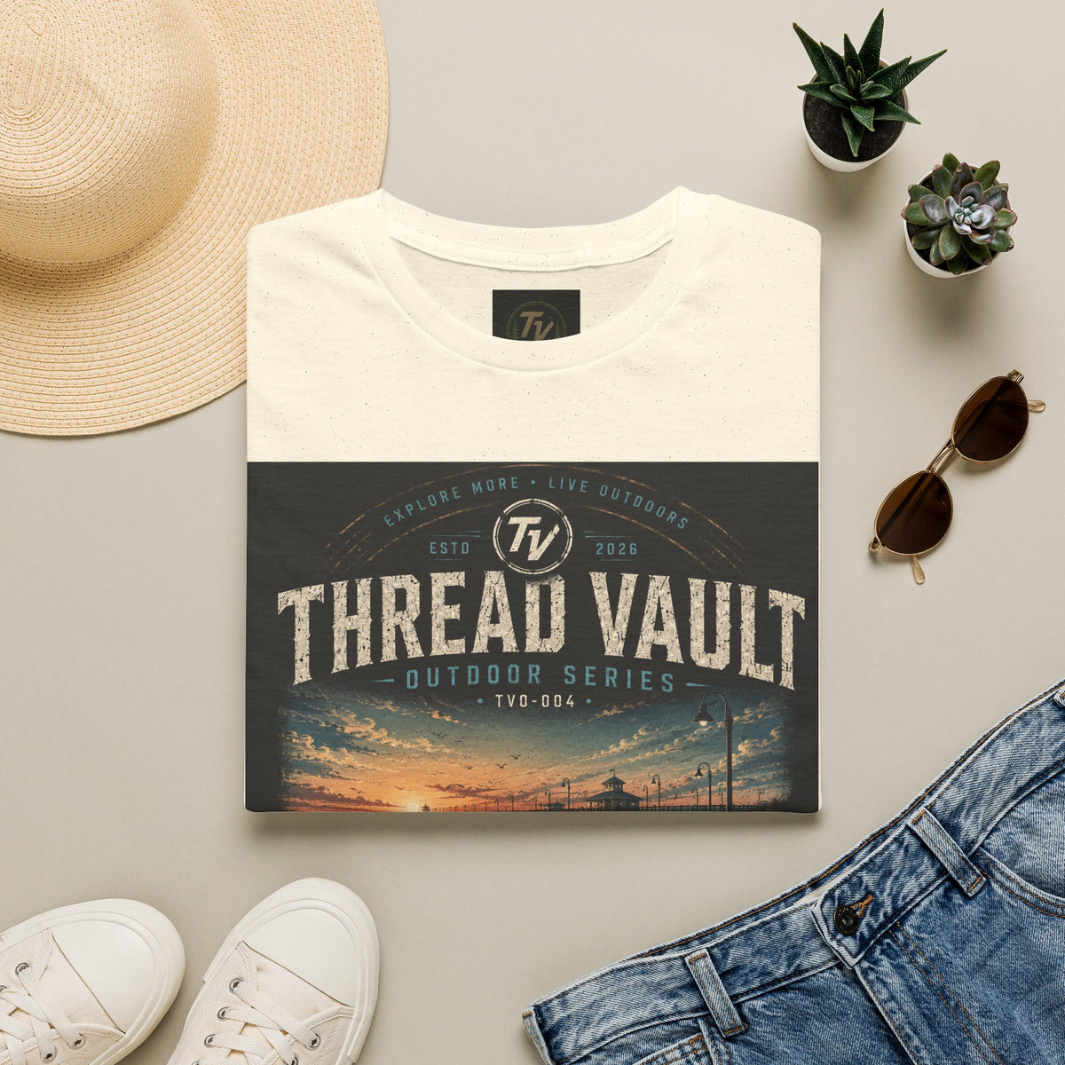 Boardwalk Sunset | Outdoor Series | TVO-004 | Premium Graphic Tee
