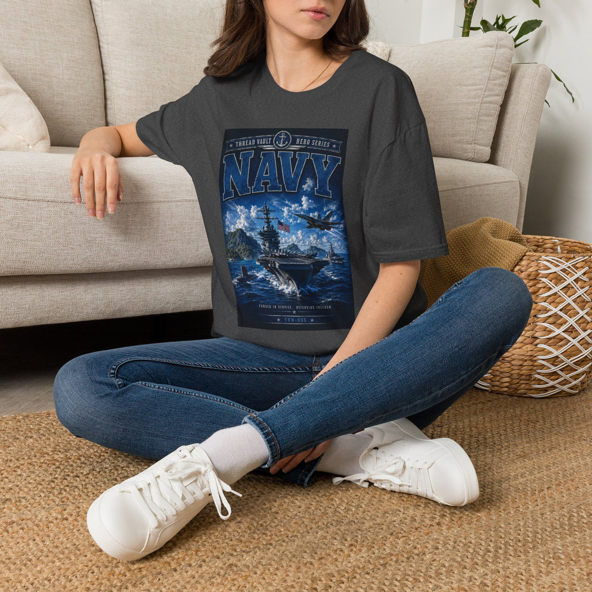 NAVY / HERO SERIES / TVH-005 / PREMIUM GRAPHIC TEE