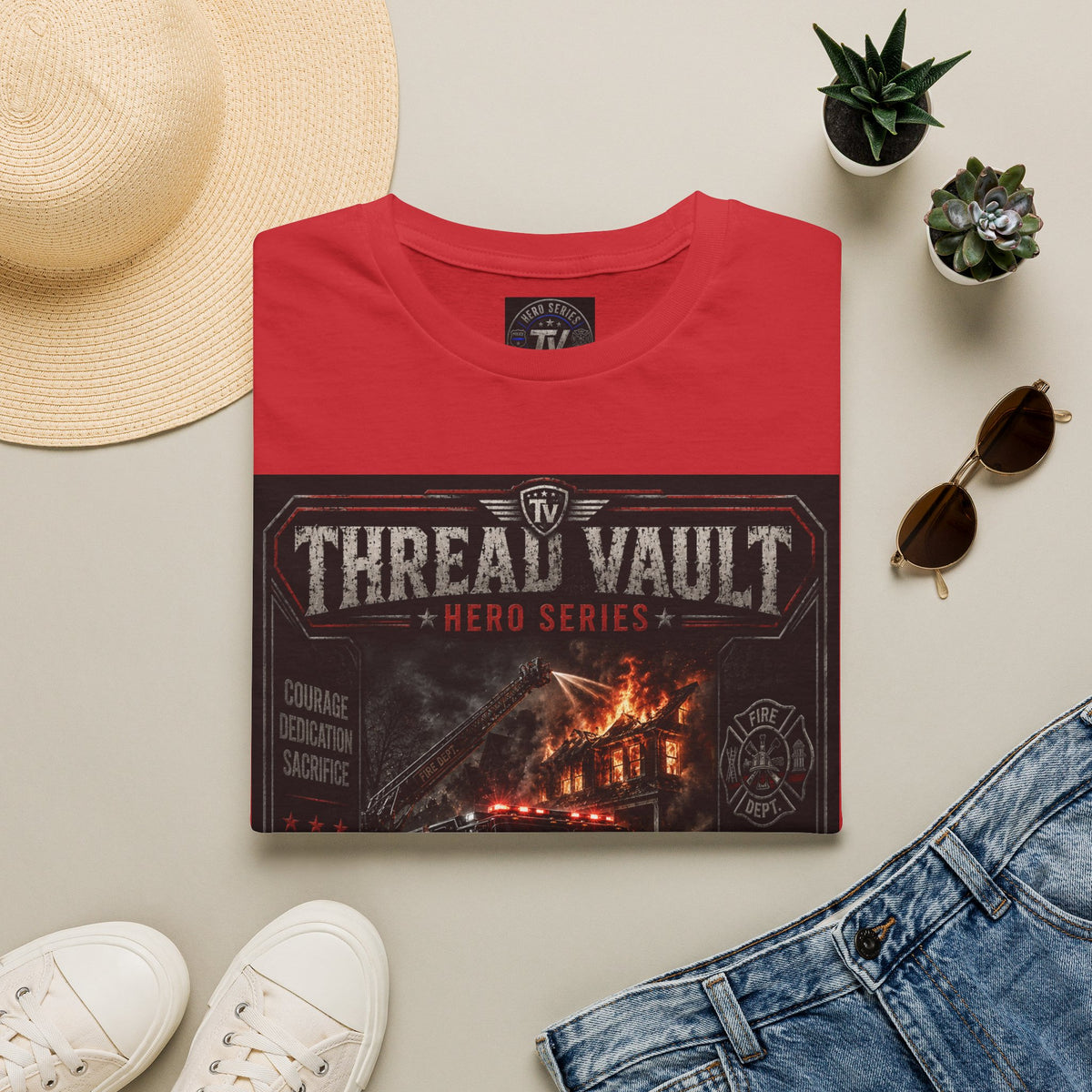 Into the Flames | Hero Series | TVHR-002 | Premium Graphic Tee