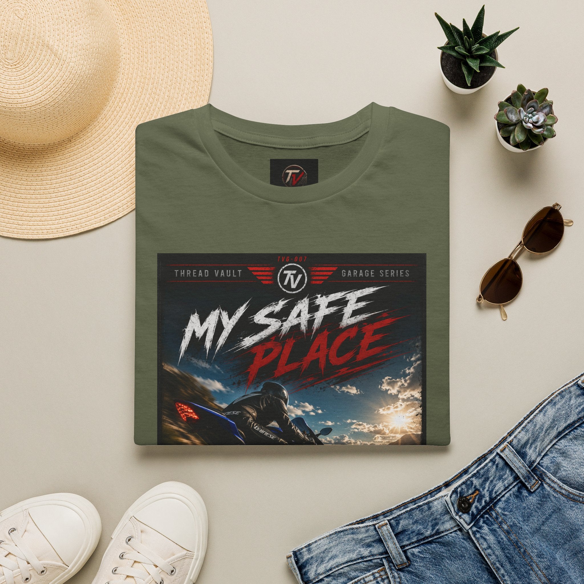 My Safe Place | Garage Series | TVG-007 | Premium Graphic Tee