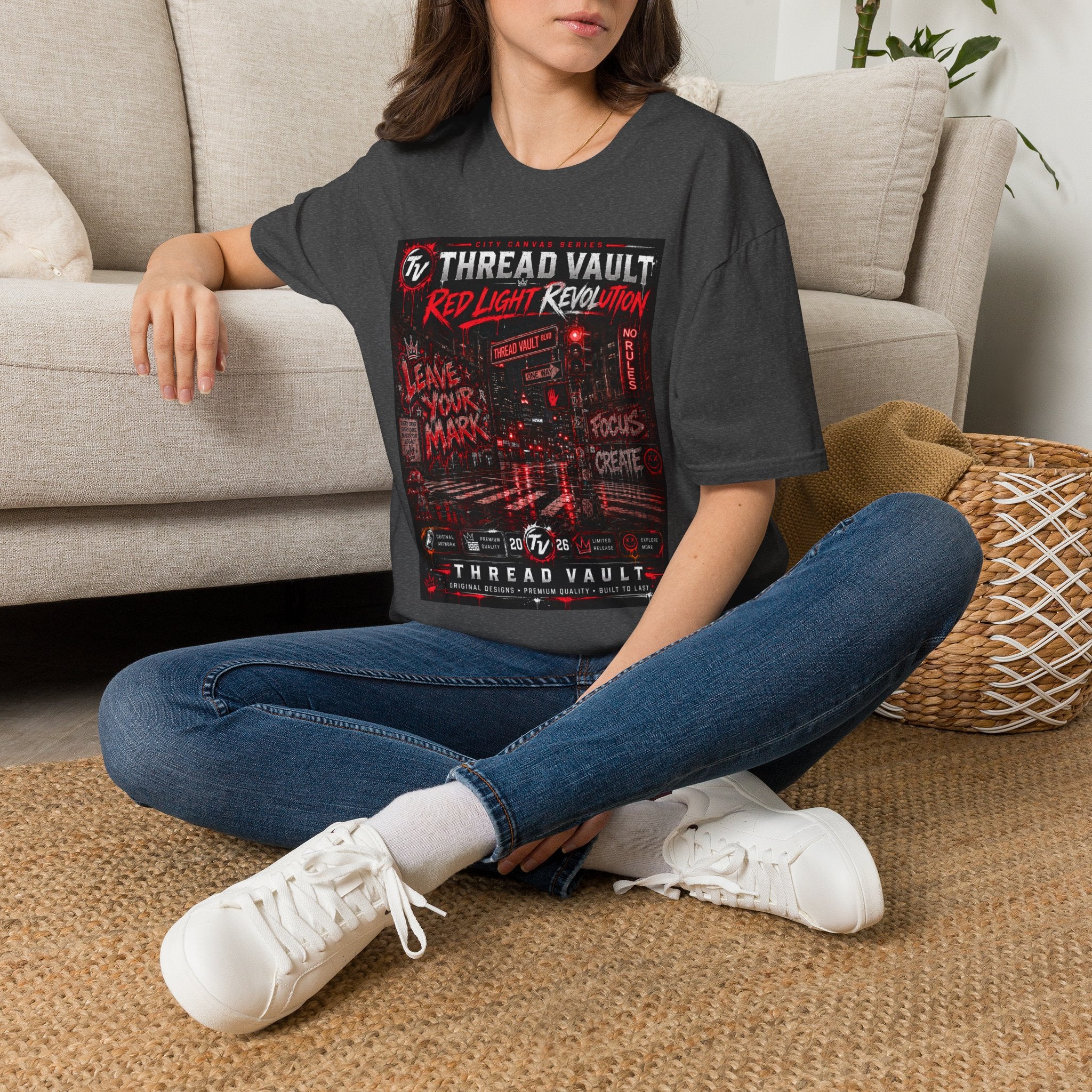 Red Light Revolution | City Canvas Series | CVC-007 | Premium Graphic Tee