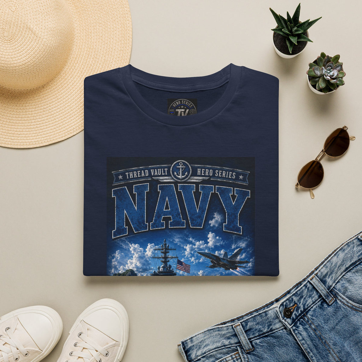 NAVY / HERO SERIES / TVH-005 / PREMIUM GRAPHIC TEE