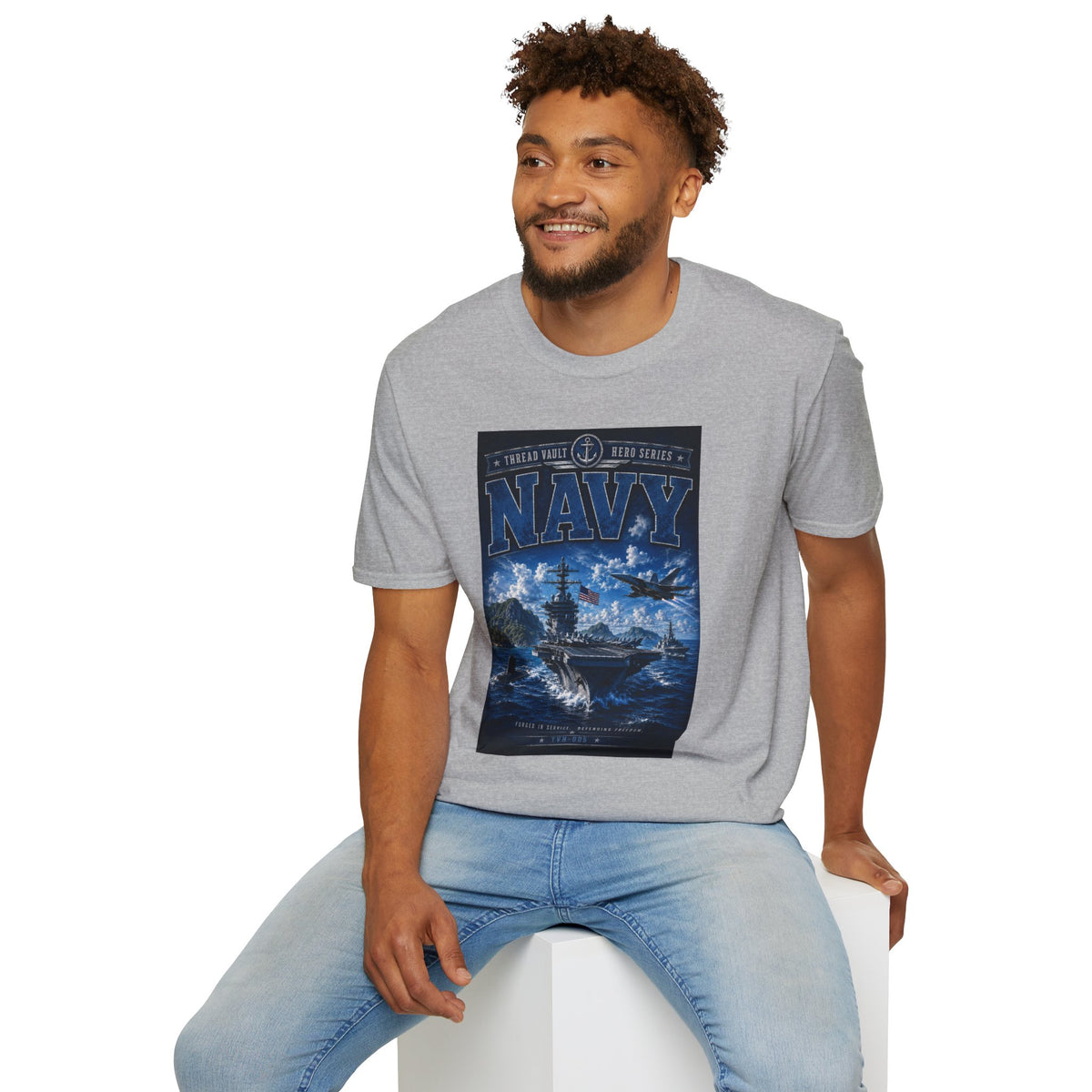 NAVY / HERO SERIES / TVH-005 / PREMIUM GRAPHIC TEE