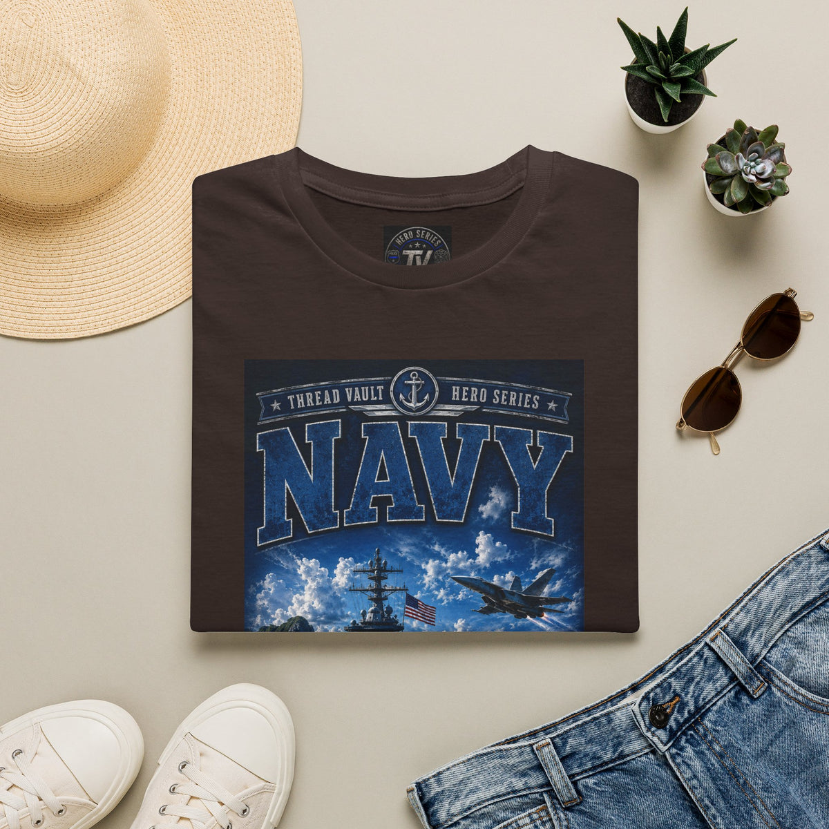NAVY / HERO SERIES / TVH-005 / PREMIUM GRAPHIC TEE