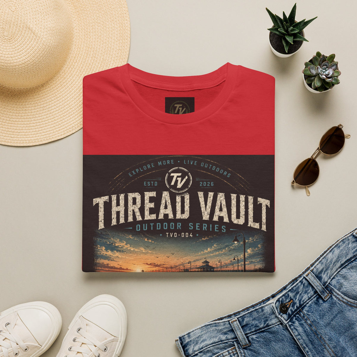 Boardwalk Sunset | Outdoor Series | TVO-004 | Premium Graphic Tee