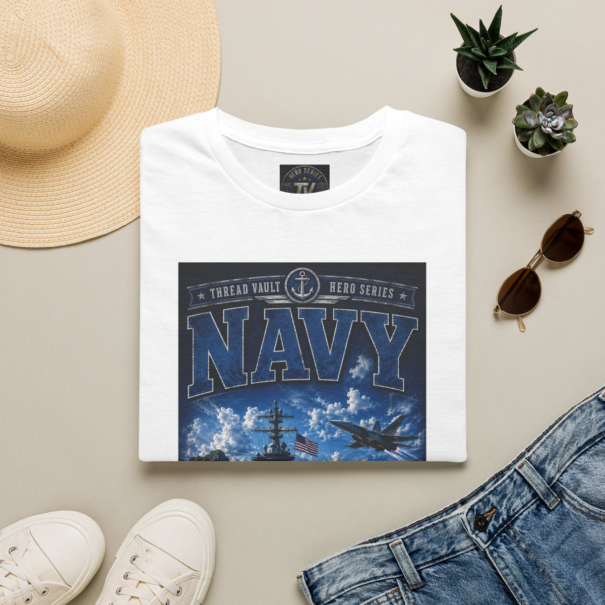 NAVY / HERO SERIES / TVH-005 / PREMIUM GRAPHIC TEE
