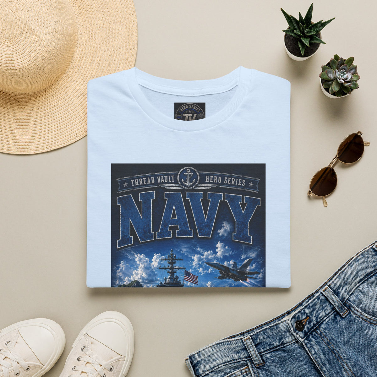 NAVY / HERO SERIES / TVH-005 / PREMIUM GRAPHIC TEE