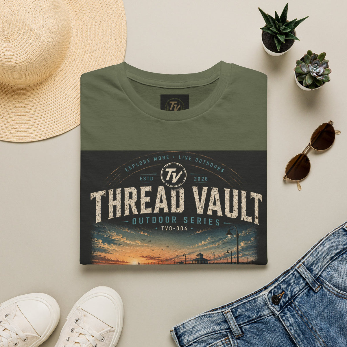 Boardwalk Sunset | Outdoor Series | TVO-004 | Premium Graphic Tee